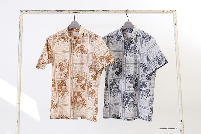 トローヴ×ムーミン、夏にピッタリなシャツとショーツが発売 - 生地にムーミン谷の地図をプリントコピー