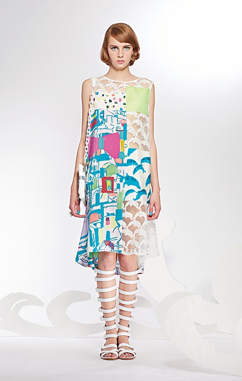 ツモリチサト 2015年リゾートコレクション - カラフルに描く、白と青に彩られたギリシャの思い出コピー