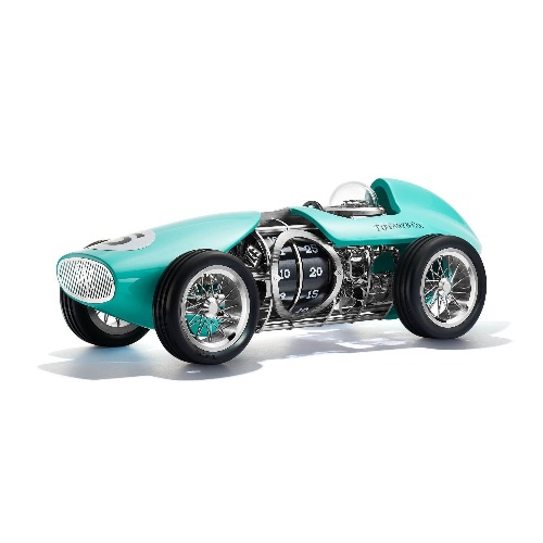 ティファニー”レースカー”着想の置き時計、ティファニーブルーのボディ×輝くダイヤのベゼルコピー ティファニー”レースカー”着想の置き時計、ティファニーブルーのボディ×輝くダイヤのベゼルコピー
