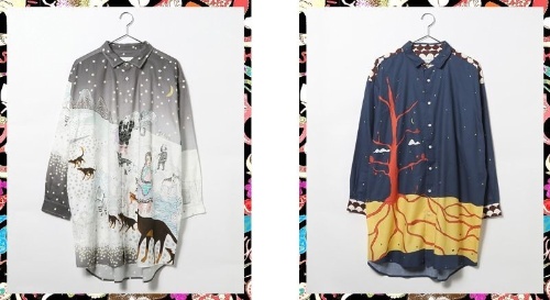 ニコアンド×ツモリチサト第3弾、“ネコの足跡”柄ジャケットや“湖で泳ぐ白鳥”柄ワンピースコピー ニコアンド×ツモリチサト第3弾、“ネコの足跡”柄ジャケットや“湖で泳ぐ白鳥”柄ワンピースコピー