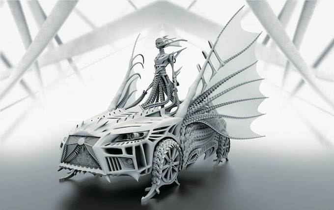 ソマルタ＆アンリアレイジがレクサスを大胆にデザイン - 車体が、羽のある生命体に変化！コピー
