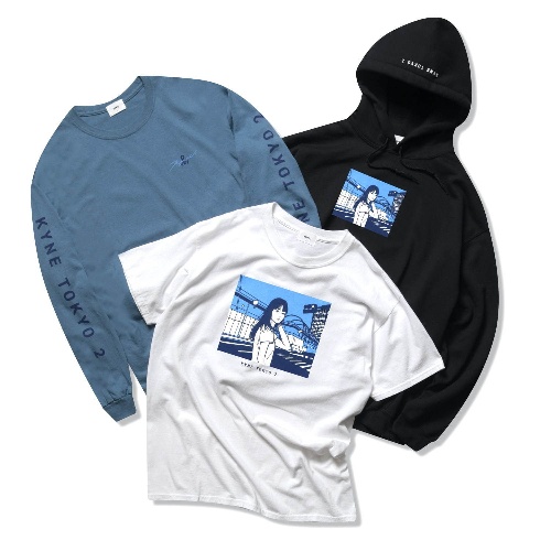 ソフ×キネのTシャツ&パーカー、ミヤシタパークを背景にした“キネ ガール”&ロゴを配してコピー ソフ×キネのTシャツ&パーカー、ミヤシタパークを背景にした“キネ ガール”&ロゴを配してコピー