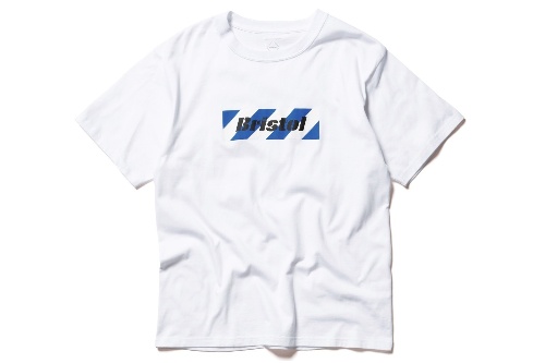 エフシーレアルブリストルの新作Tシャツ、バイアスストライプやステンシル調ロゴをプリント