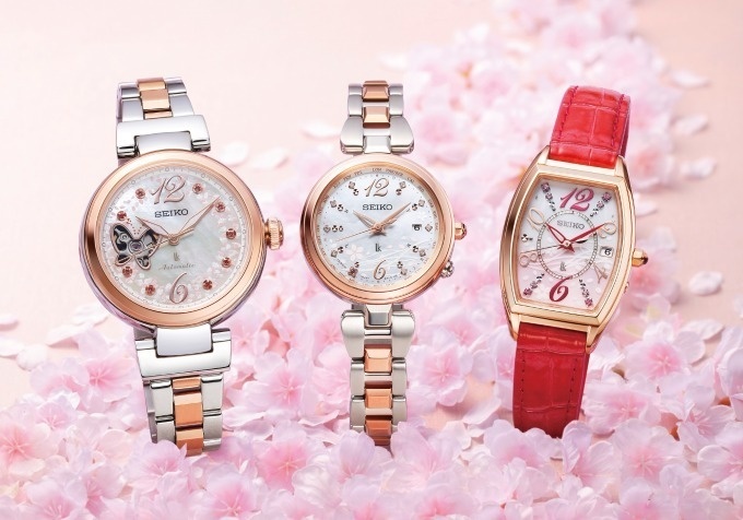 セイコーの「桜」ウォッチ、"水に浮かぶ花びら"を表現 - ダイヤモンドなどを配した限定腕時計コピー