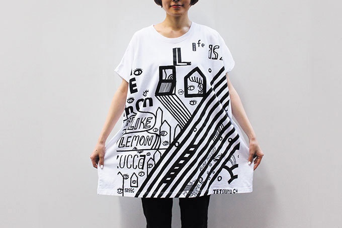 ZUCCa×れもんらいふ、千原徹也が描くアートをTシャツやリュック、コートにコピー