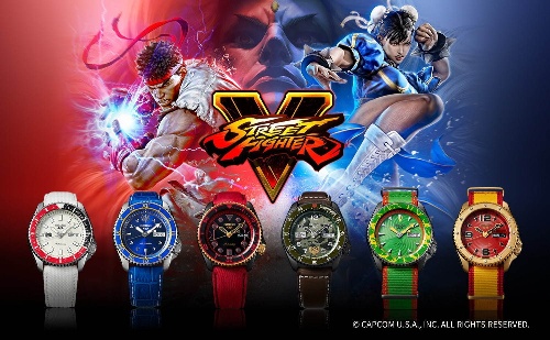 セイコー 5スポーツ「ストリートファイターV」コラボ腕時計、リュウ&春麗など人気キャラがモチーフコピー セイコー 5スポーツ「ストリートファイターV」コラボ腕時計、リュウ&春麗など人気キャラがモチーフコピー
