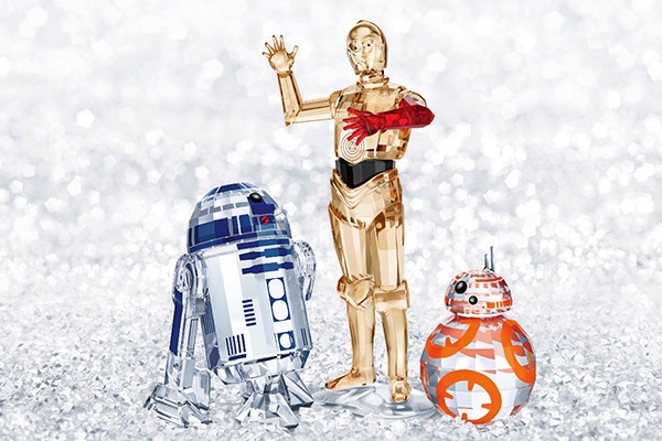 スワロフスキー、『スター・ウォーズ』よりC-3PO・R2-D2・BB-8のクリスタルオブジェ発売