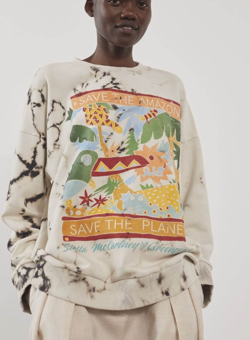 ステラ マッカートニー“アマゾンに生息する動物”描いたマーブルカラーTシャツ&スウェットコピー ステラ マッカートニー“アマゾンに生息する動物”描いたマーブルカラーTシャツ&スウェットコピー