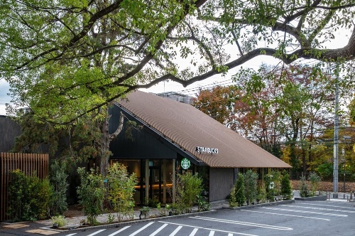 樹齢300年の大木が佇む「スターバックス コーヒー 西東京新町店」オープン、クスノキ着想の木造建築コピー