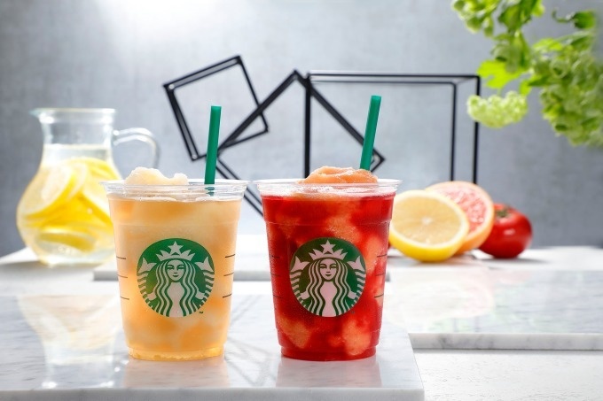 スタバ新作「ティバーナ フローズン ティー ハーバル レモネード / グレープフルーツ & トマト」コピー