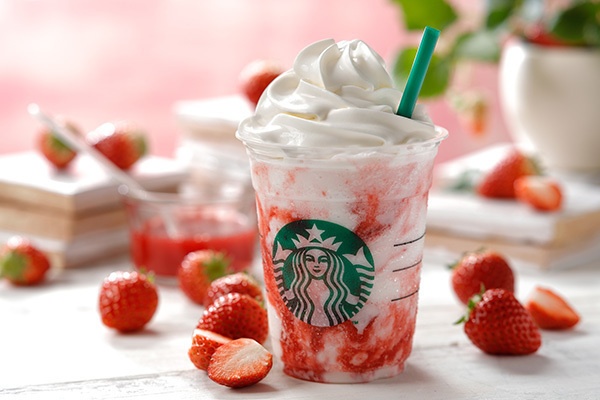 スターバックスから「ストロベリー クリーム フラペチーノ」が期間限定で登場