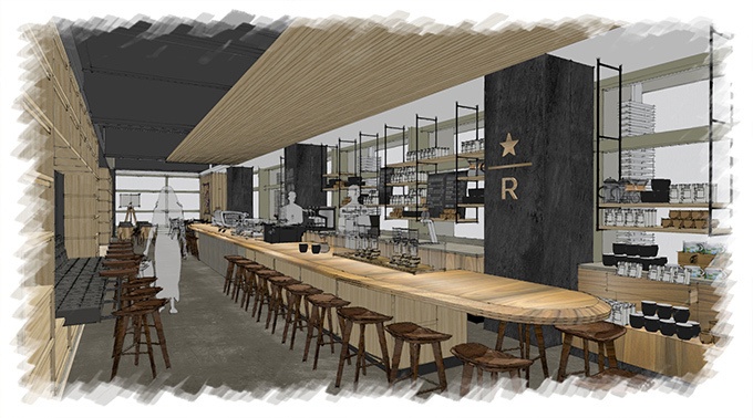 スタバ東京ミッドタウン店が移転オープン - コーヒーとビールを合わせた限定ドリンクもコピー