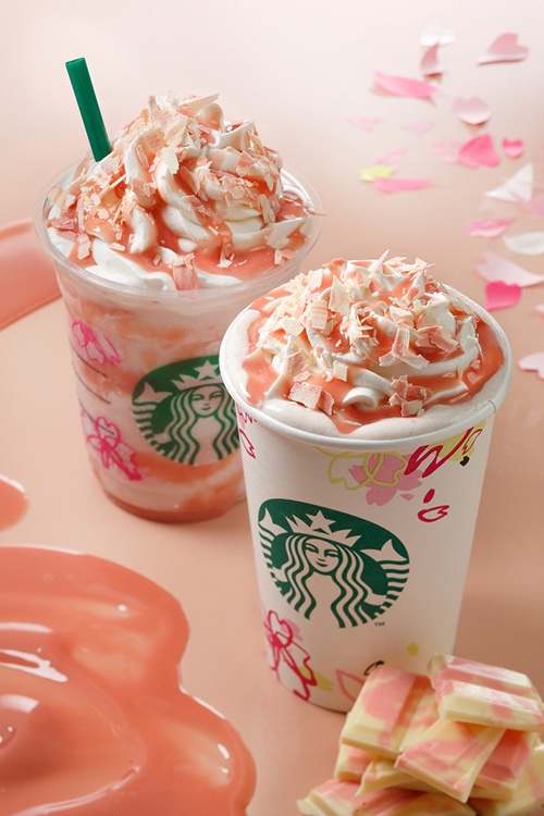 スターバックスから日本限定フラペチーノ＆ラテ「キャラメリー さくら チョコレート」発売コピー