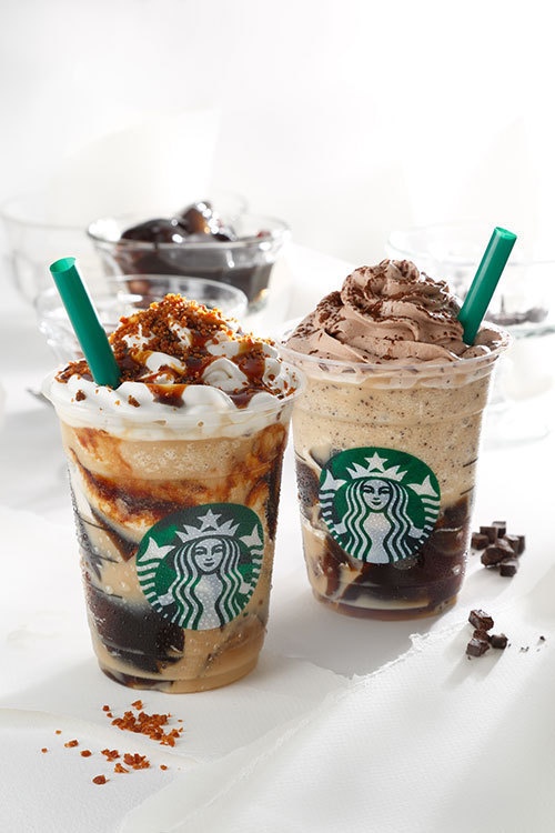スターバックスよりキャラメルとチョコレートの「コーヒー ジェリー フラペチーノ」新登場コピー