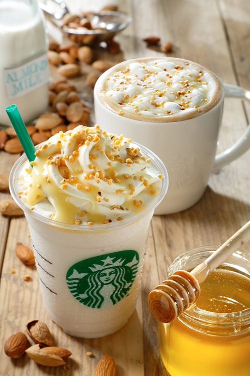 スターバックスから「アーモンドミルク フラペチーノ with ハニー クランチ」限定発売 コピー