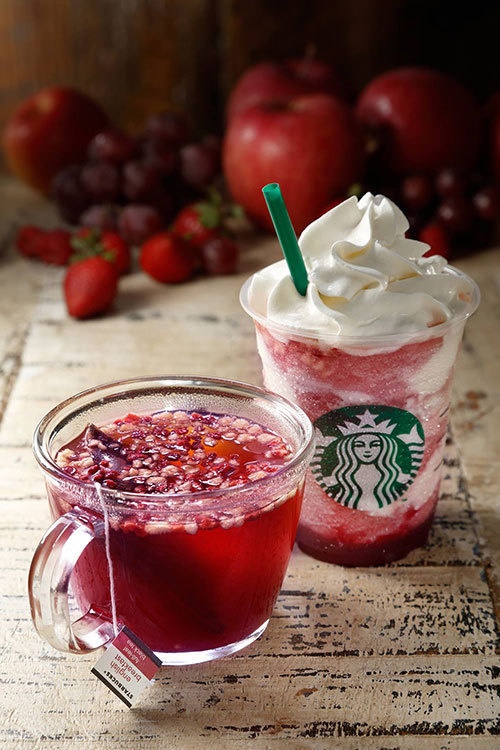 スターバックスから新作「フルーツ クラッシュ ＆ ティー / フラペチーノ」フルーツ果肉×ホットティーコピー