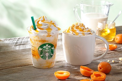 スターバックスより、アプリコット ハニー ソイ ラテ＆フラペチーノ春限定発売