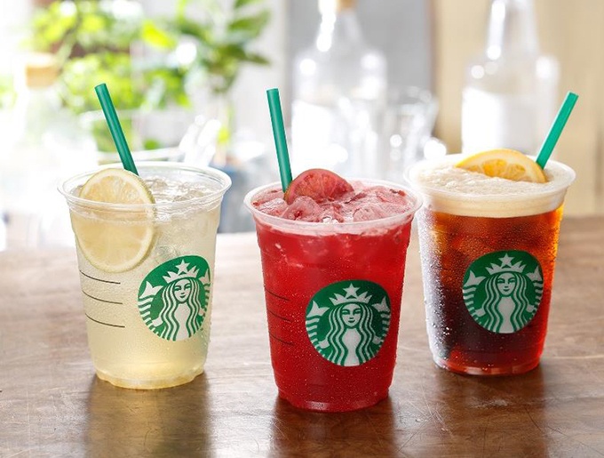 スターバックス新商品「シェイクン ストロベリー パッション ティー＆アイスバレンシア コーヒー」コピー