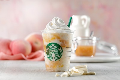 スターバックスから期間限定「ホワイト チョコレート ＆ ピーチ クリーム フラペチーノ」
