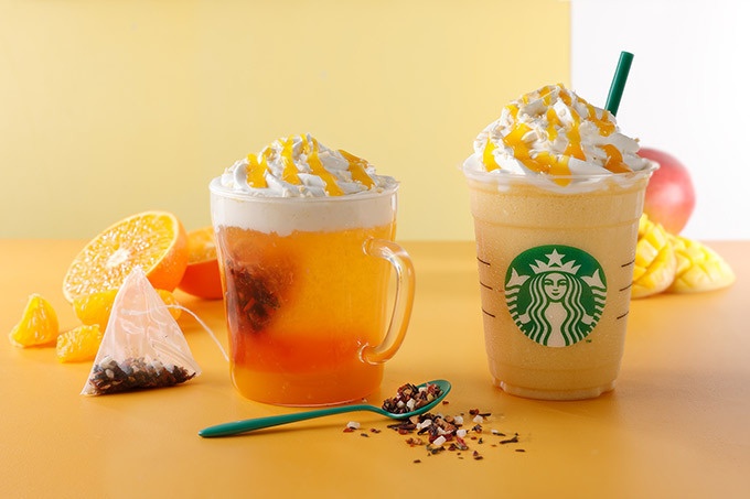 スタバ春の新作「サンシャイン マンダリン マンゴー ティー フラペチーノ」発売コピー