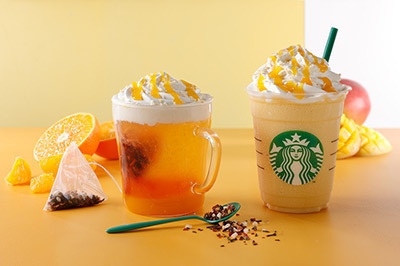 スタバ春の新作「サンシャイン マンダリン マンゴー ティー フラペチーノ」発売