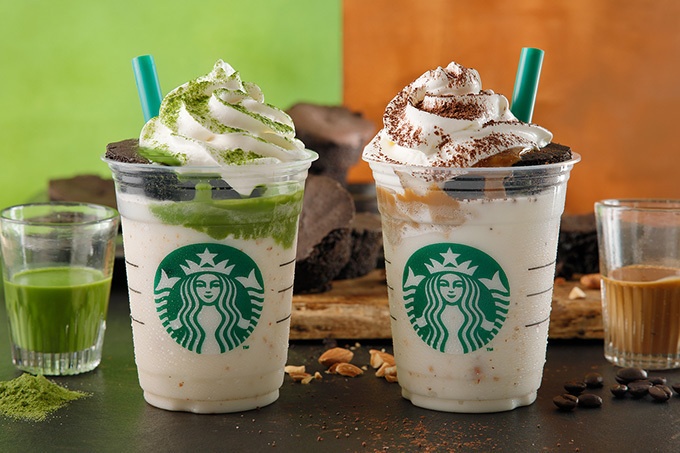 スタバの新作ドリンク「チョコレート ケーキ トップ フラペチーノ with 抹茶ショット」コピー スタバの新作ドリンク「チョコレート ケーキ トップ フラペチーノ with 抹茶ショット」コピー
