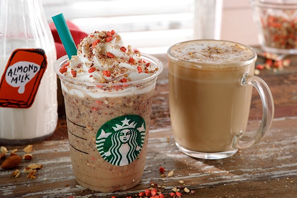 スターバックス コーヒーから「アーモンド ミルク」を使用したフラペチーノ＆ラテ