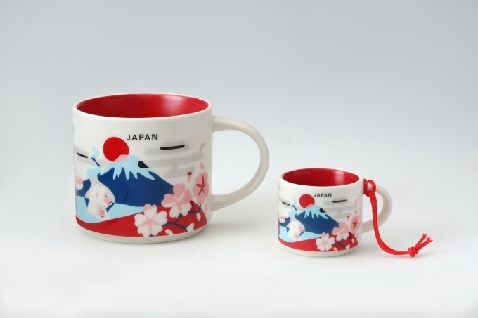 スターバックスより、日本のお土産マグカップ - 富士山や桜をデザインコピー