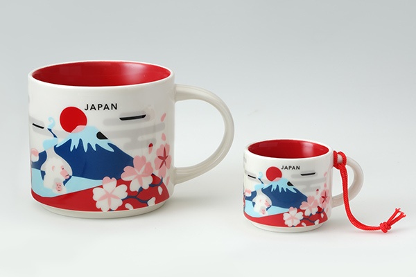 スターバックスより、日本のお土産マグカップ - 富士山や桜をデザイン