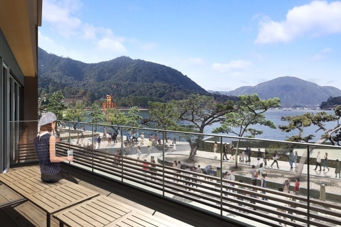 日本初“船で行くスタバ”、嚴島神社に通じる表参道商店街に - 大鳥居が望む絶景のなか飲むコーヒーコピー 日本初“船で行くスタバ”、嚴島神社に通じる表参道商店街に - 大鳥居が望む絶景のなか飲むコーヒーコピー
