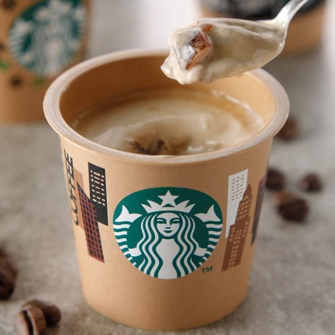 スタバの新プリン「コーヒー＆クリームプリン」ほろ苦いコーヒーゼリー入りコピー