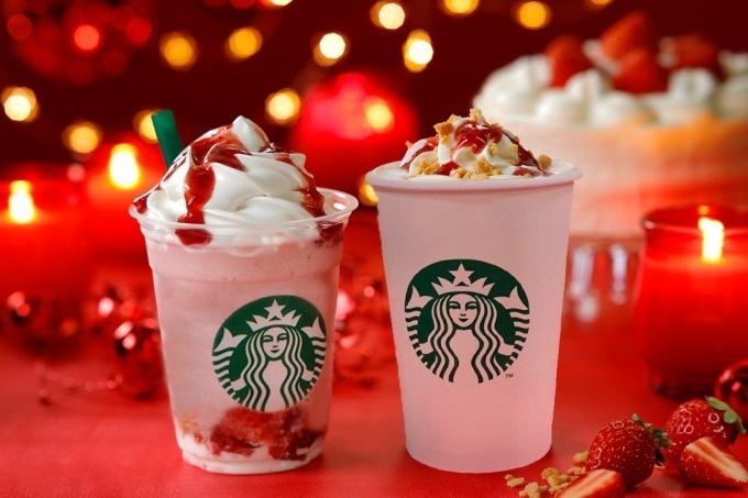 スターバックスの新作「クリスマス ストロベリー ケーキ フラペチーノ」クリスマスケーキを再現