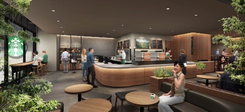スタバが表参道ヒルズにエリア最大級店舗、“幸福感が増す”緑豊かなバイオフィリックデザイン国内初採用コピー