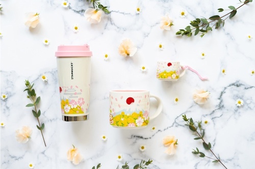 スターバックス、日本の春をイメージした“桜舞う”限定タンブラー＆マグカップ登場