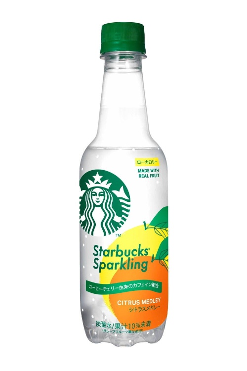 スタバのカフェイン入り炭酸ドリンクに新フレーバー「シトラスメドレー」全国コンビニで発売コピー