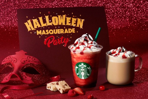 スターバックス「ハロウィン レッド ナイト フラペチーノ」真っ赤なベリー×ホワイトチョコブラウニーコピー