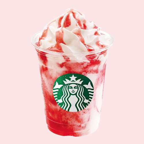 スターバックスから“苺ミルク”の限定フラペチーノ、甘酸っぱい苺とまろやかミルクの味わいコピー
