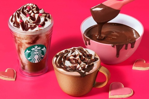  スタバからバレンタイン限定の新作「メルティ 生チョコレート フラペチーノ／モカ」