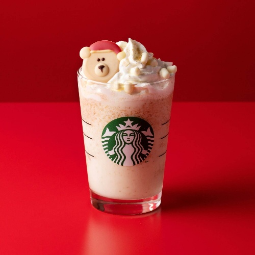 スターバックスのクリスマス限定“サンタベア”チョコレートのカスタマイズ、全フラペチーノ対象コピー