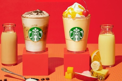スターバックス新作“フルーツ牛乳”フラペチーノ、“コーヒー牛乳”着想のふわふわムースコーヒーも
