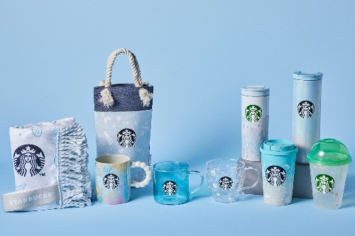 スターバックス「海」着想の夏グッズ、サンゴを描いたボトルや“きらきら”パール加工マグカップ