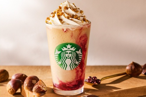 スターバックス「マローネ カシス フラペチーノ」＆焼き栗・モンブランイメージのエリア限定マロンラテ