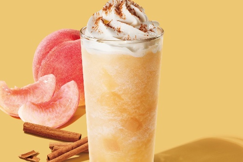 スターバックス ティー ＆ カフェ新作「ピーチ & マジェスティック チャイ ティー フラペチーノ」