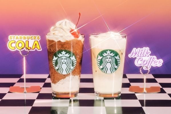 「スターバックス コーラ フラペチーノ」レトロアメリカンな新作ドリンク、ミルクコーヒーも