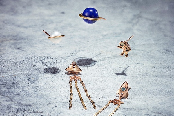 スタージュエリー ガール、宇宙空間から着想を得た“惑星”や“ロケット”のピアス＆ブレスレット