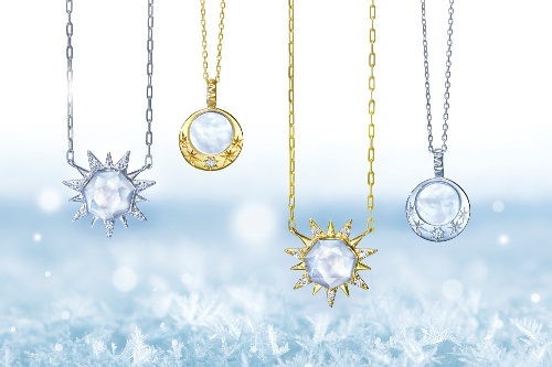 スタージュエリー22年クリスマス、幸せに導く“七角星”モチーフのネックレス＆雪の世界を表現したピアス