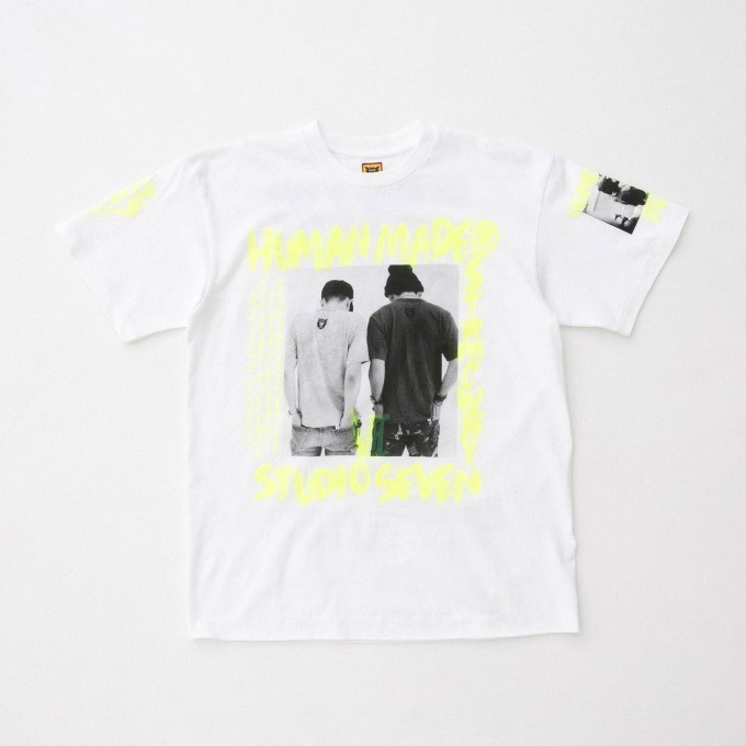 スタジオ セブン×ヒューマンメイドの限定Tシャツ、EXILE NAOTO&NIGOの写真やロゴ入りコピー