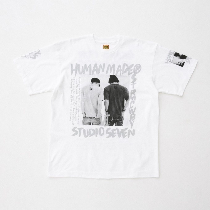 スタジオ セブン×ヒューマンメイドの限定Tシャツ、EXILE NAOTO&NIGOの写真やロゴ入りコピー