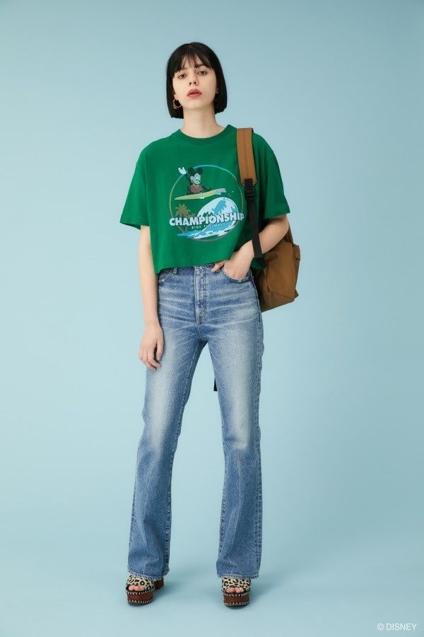 マウジーのディズニーコレクション19年春、サーフィンするミッキーマウスTシャツや刺繍シャツなどコピー