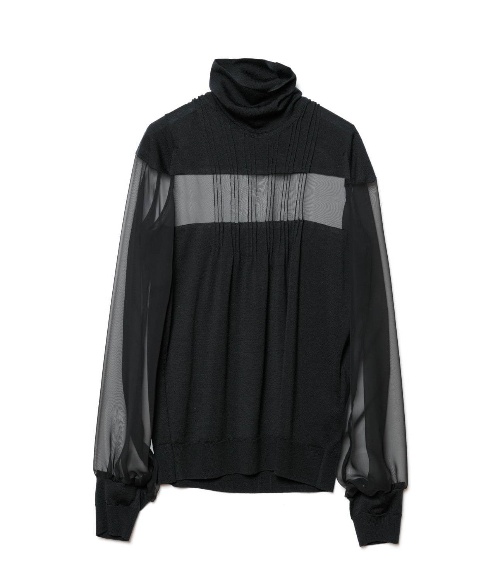 sacai×ジョン スメドレーのドレス&フーディー、ニットにシフォンやスウェットを組み合わせてコピー sacai×ジョン スメドレーのドレス&フーディー、ニットにシフォンやスウェットを組み合わせてコピー